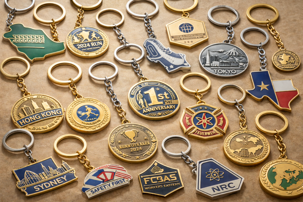 Custom keychain manufacturing guide image from ForgeCrafts