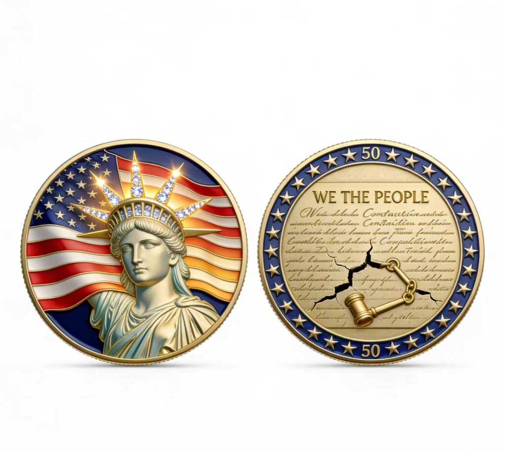 Custom commemorative coin with engraved design - ForgeCrafts product photo 4