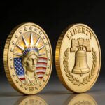 Custom commemorative coins in brass, zinc alloy, or copper with antique gold, antique silver, or bright gold plating - ForgeCrafts die-struck challenge coin manufactured for anniversaries, military units, sports tournaments, and event souvenirs