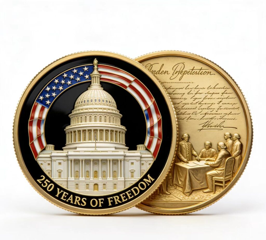 Custom commemorative coin with engraved design - ForgeCrafts product photo 3