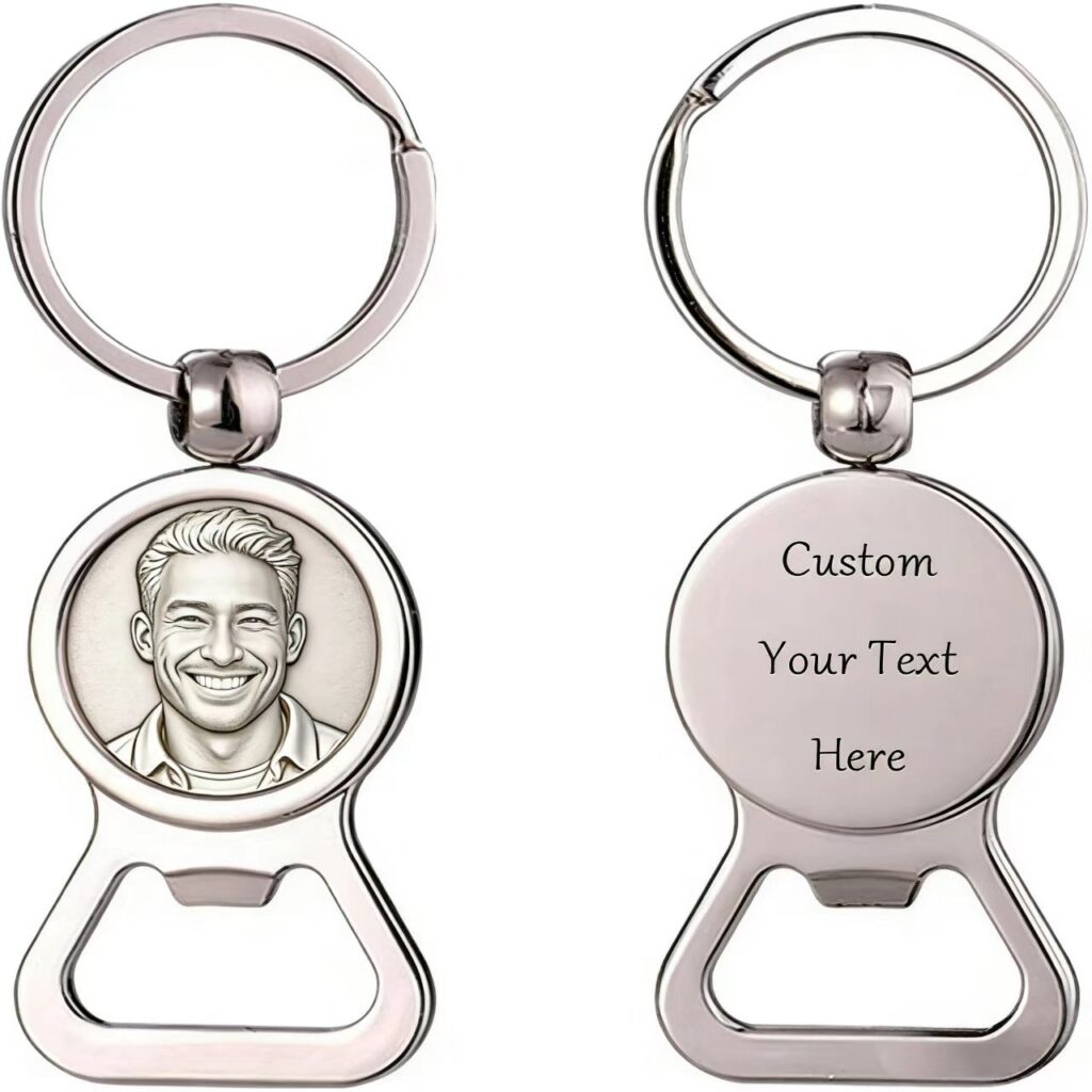 Custom metal bottle opener with custom branding - ForgeCrafts product photo 2