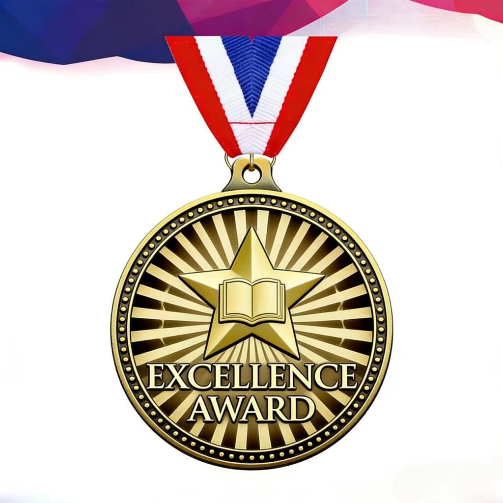 Custom metal medal with engraved design - ForgeCrafts product photo 4