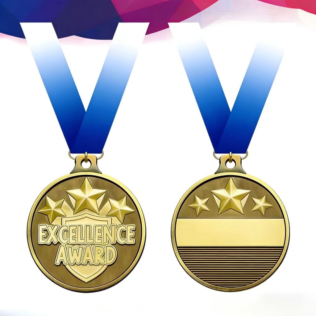 Custom metal medal with engraved design - ForgeCrafts product photo 2