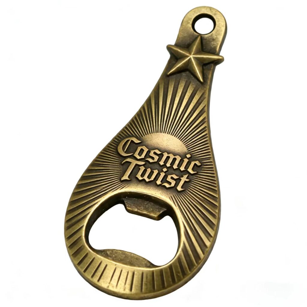 Custom metal bottle opener with custom branding - ForgeCrafts product photo 5