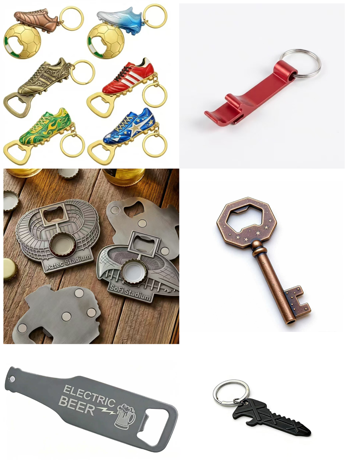 Custom metal bottle opener sample for brewery and promotional gifts