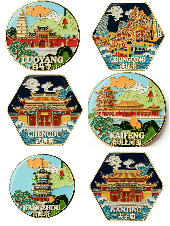 Custom fridge magnet design example for souvenir and retail programs