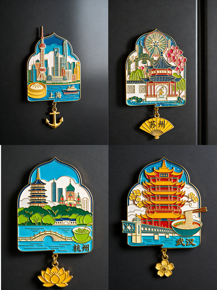 Custom metal refrigerator magnet finish sample for bulk orders