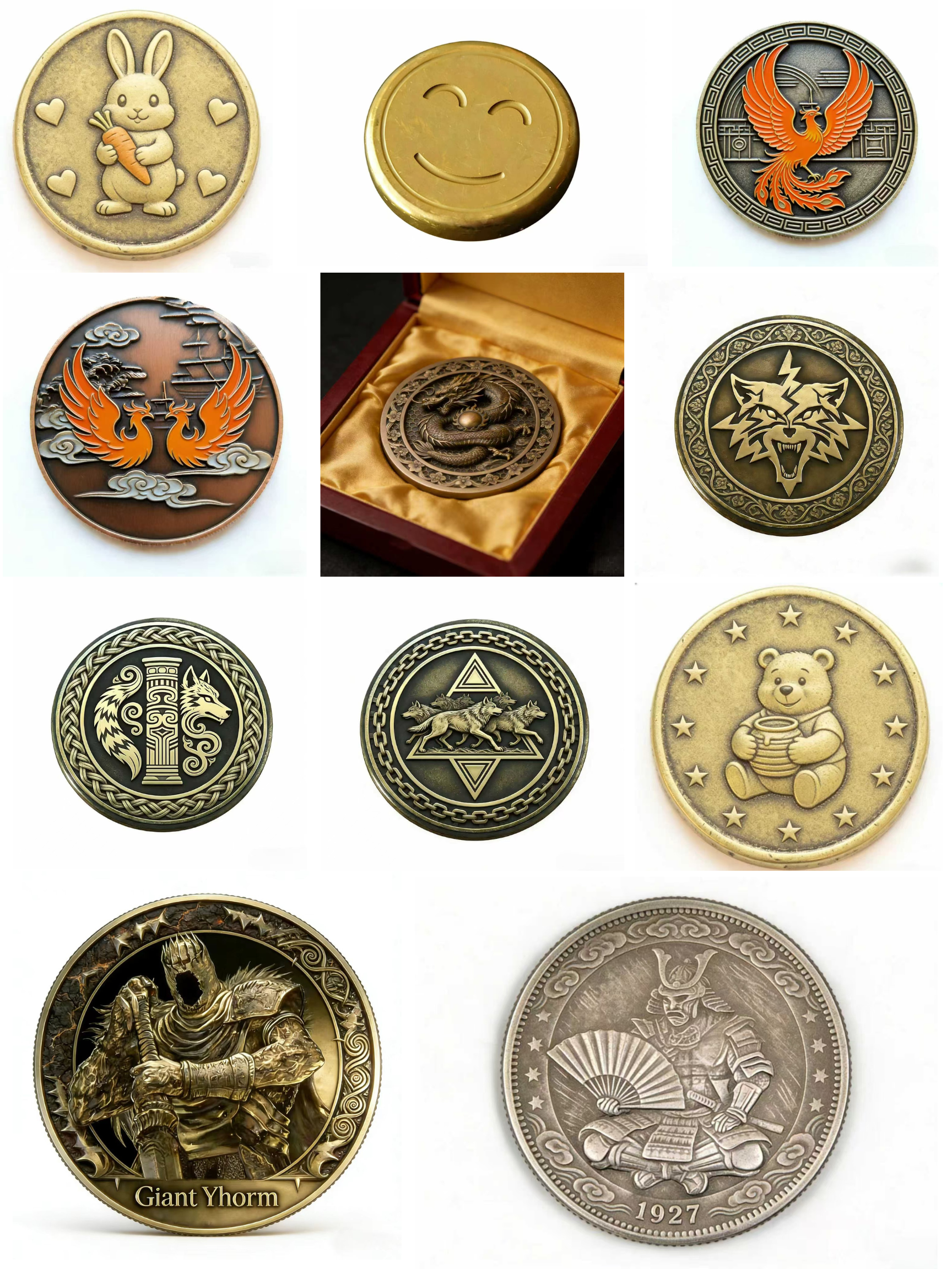 Custom commemorative coin bulk manufacturing detail from ForgeCrafts