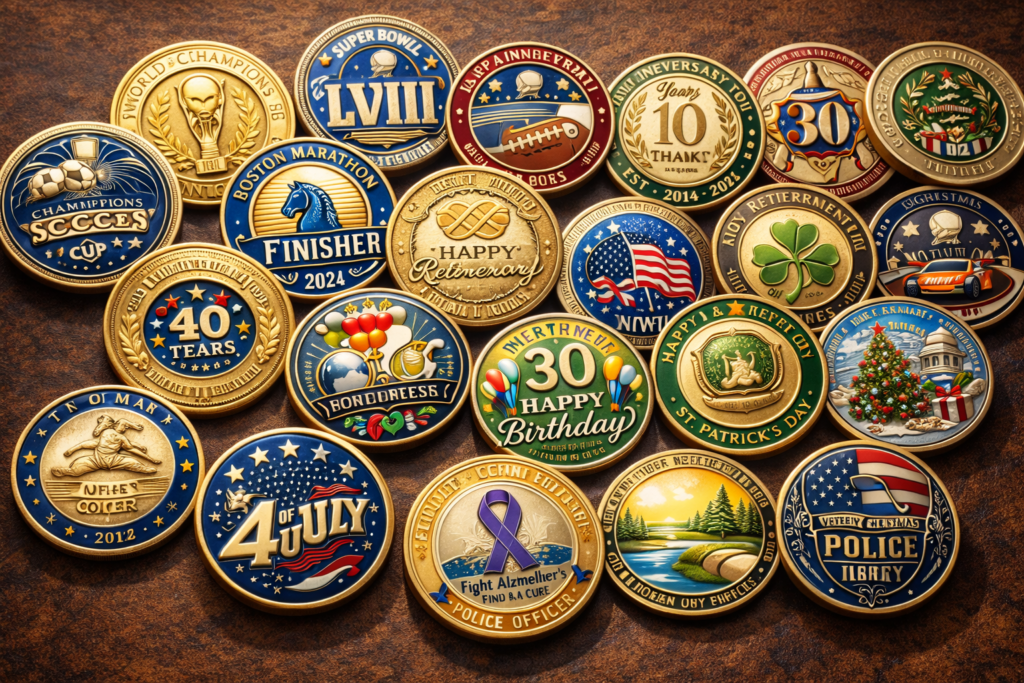 Custom commemorative coin guide image for ForgeCrafts manufacturing
