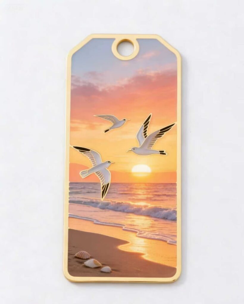 Custom metal bookmark with engraved design - ForgeCrafts product photo 5