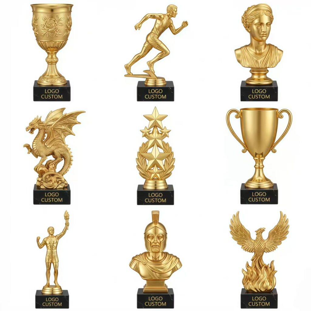 Custom metal trophy with engraved nameplate - ForgeCrafts product photo 5