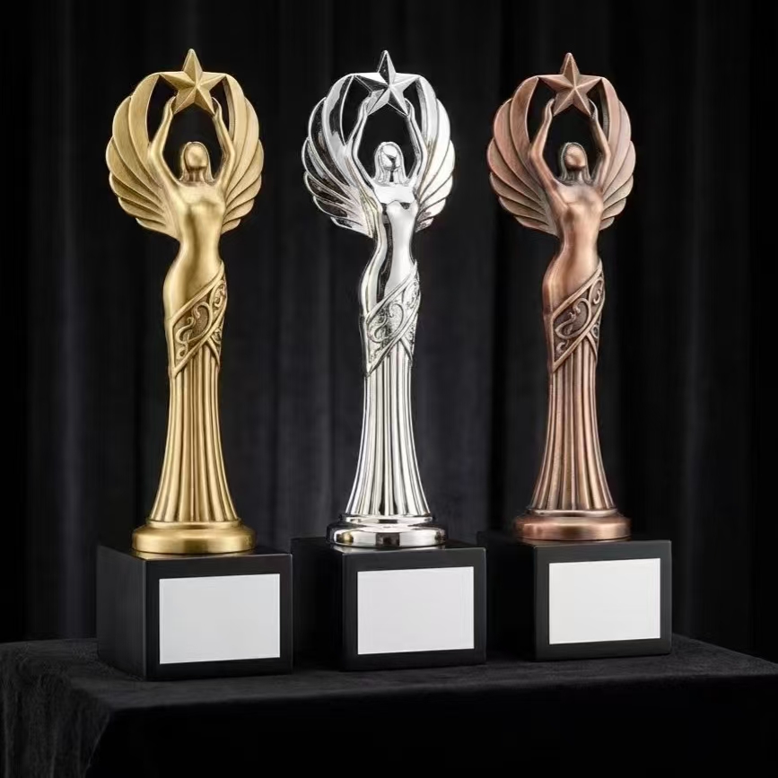 Custom metal trophies for sports leagues, corporate awards, school recognition