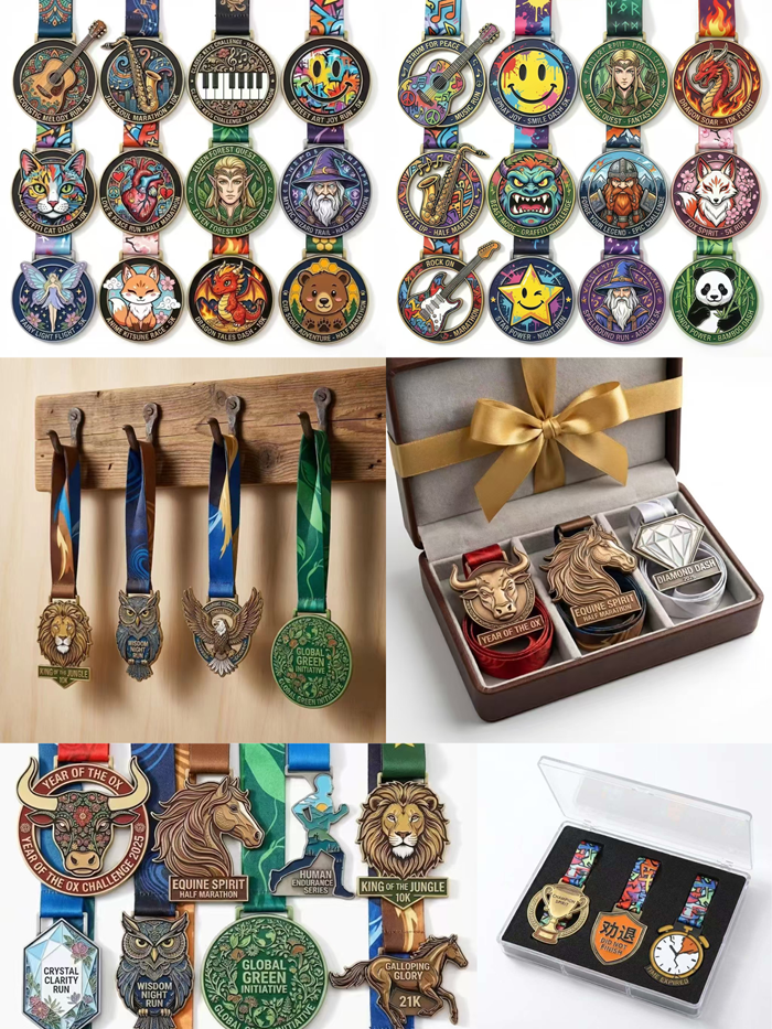 Custom metal medal plating sample for school and event awards