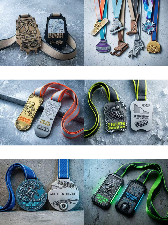 Custom metal medal finish sample for bulk award orders