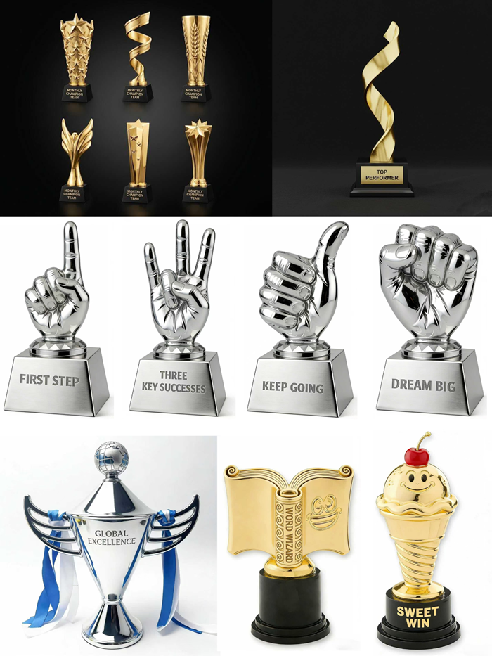 Custom metal trophies bulk manufacturing sample from ForgeCrafts