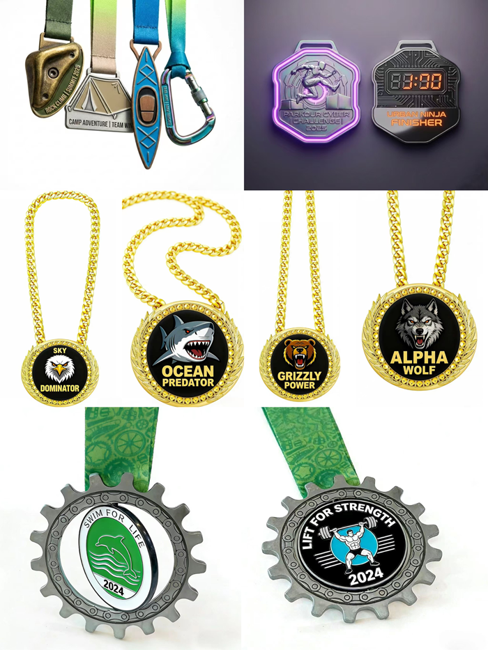 Custom metal medals bulk production sample from ForgeCrafts