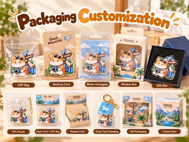 Packaging customization for acrylic fridge magnets