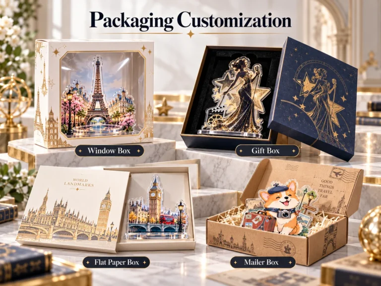 Packaging customization for acrylic standees