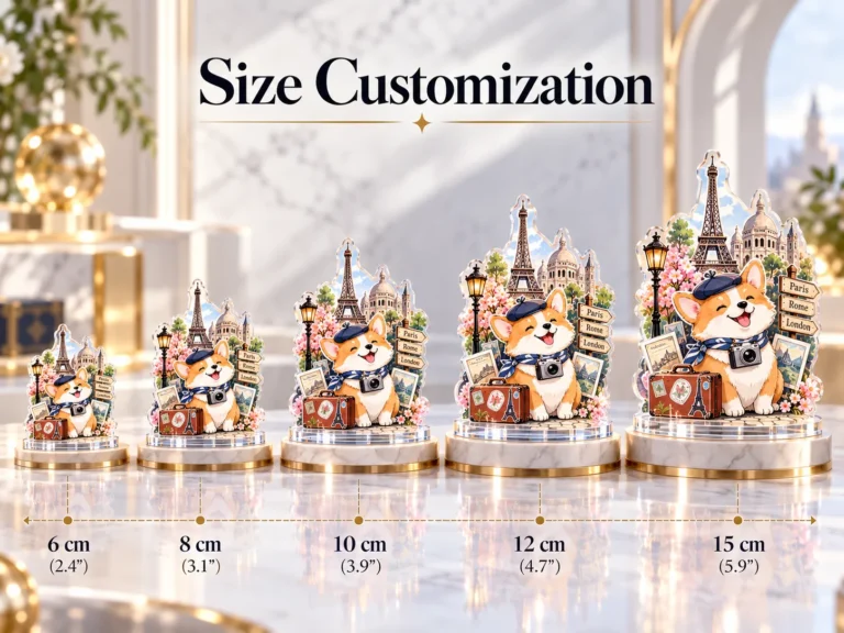 Acrylic standee size customization 6 to 15 cm