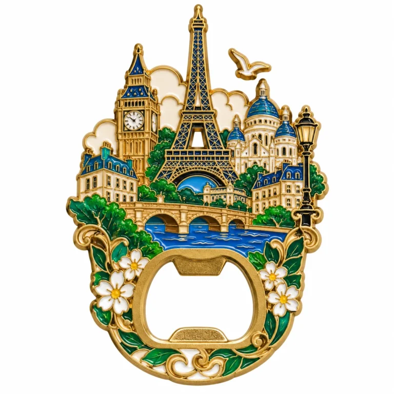 European landmarks enamel bottle opener