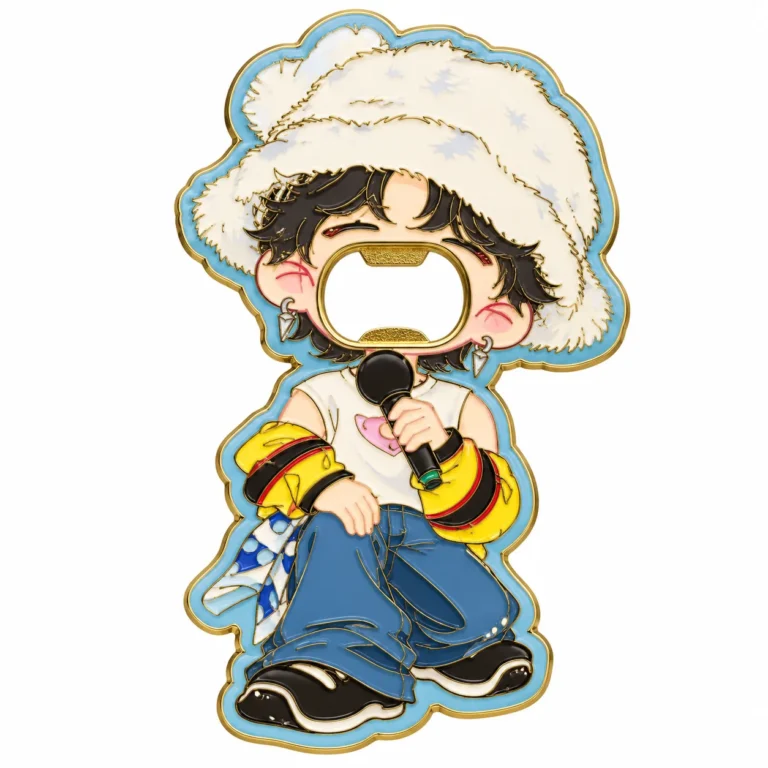 Character fluffy-hat microphone bottle opener